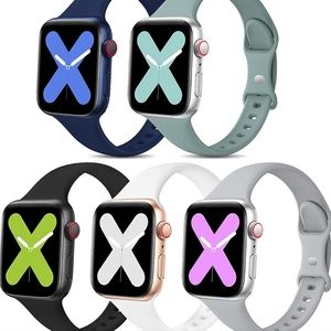 EOMTAM 4 Pack Sport Slim Bands Compatible with Apple *NO GREEN*